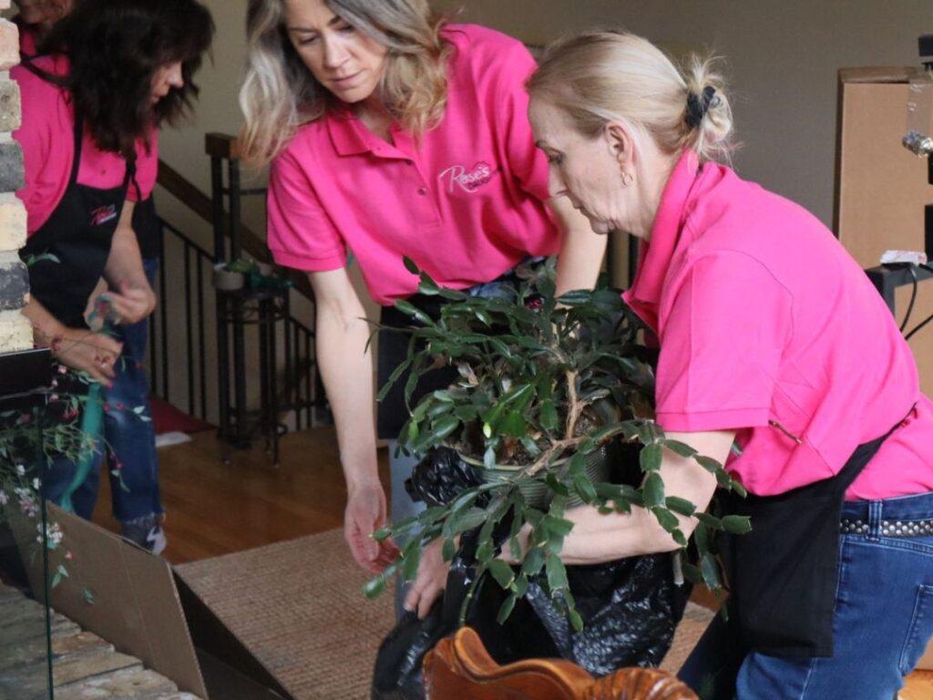 move managers working on packing a clients house