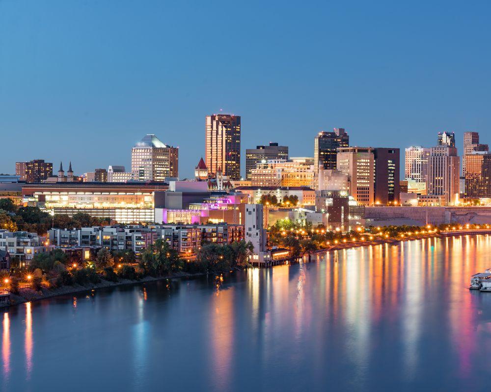 Saint Paul skyline representing the east metro service area